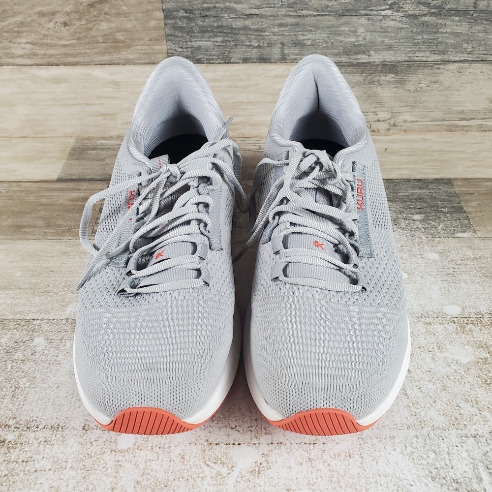 Kuru Atom 2 Mens Shoes Sz 8.5 M Running Dove Gray Bright White Lace Up Sneakers - Picture 2 of 12
